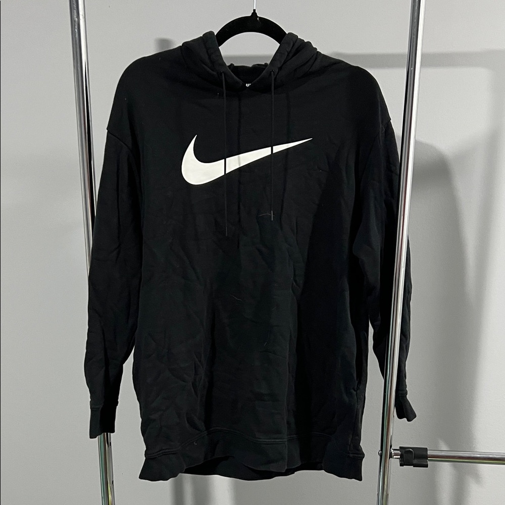 Nike Black Hoodie with White Logo